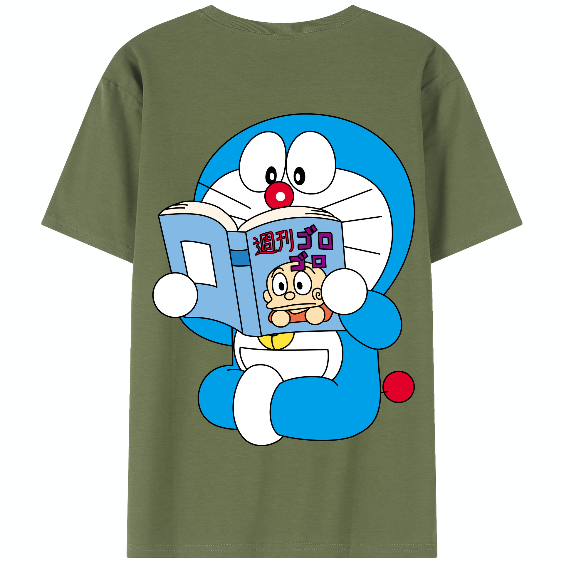 （画像用） ドラえもん Doraemon 綿100％半袖Tシャツ（背面プリント）